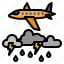 weather, cloudy, sky, aircraft, plane, rain, thunder 