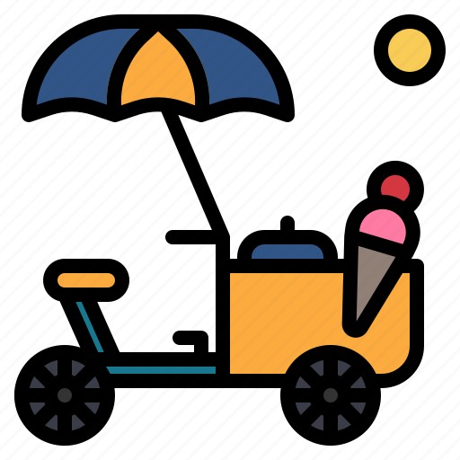 Weather, ice, cream, cart, summer icon - Download on Iconfinder
