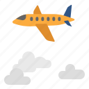 weather, cloudy, sky, aircraft, plane, cloud, fly 