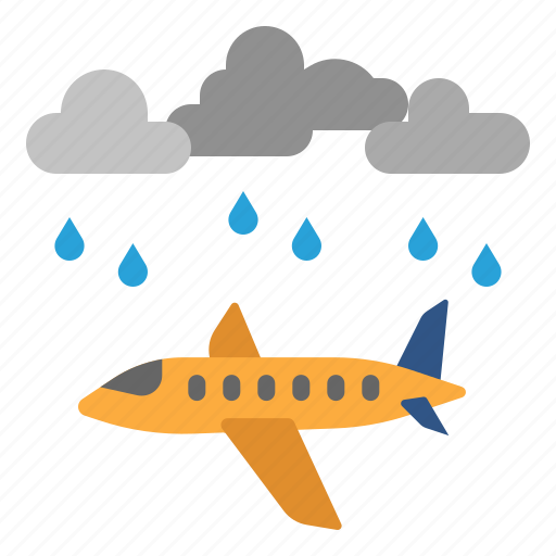 Weather, cloudy, sky, aircraft, plane, cloud, rain icon - Download on Iconfinder