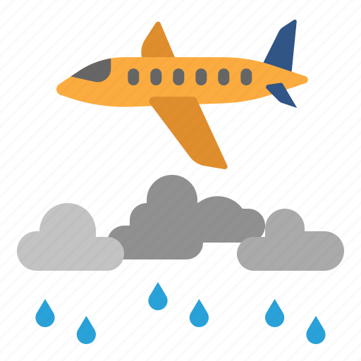 Weather, cloudy, sky, aircraft, plane, cloud, rain icon - Download on Iconfinder