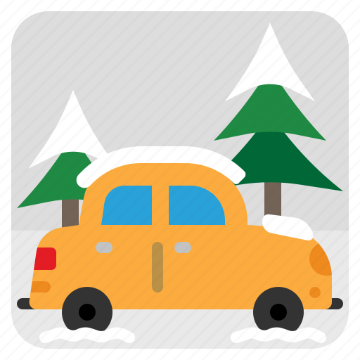 Weather, snow, winter, car, christmas, tree icon - Download on Iconfinder