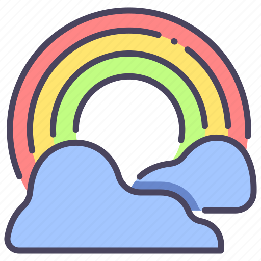 Bright, cloud, nature, rainbow, sky, spring, summer icon - Download on Iconfinder