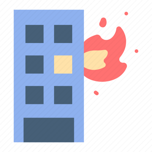 Accident, building, danger, disaster, emergency, fire, flame icon - Download on Iconfinder