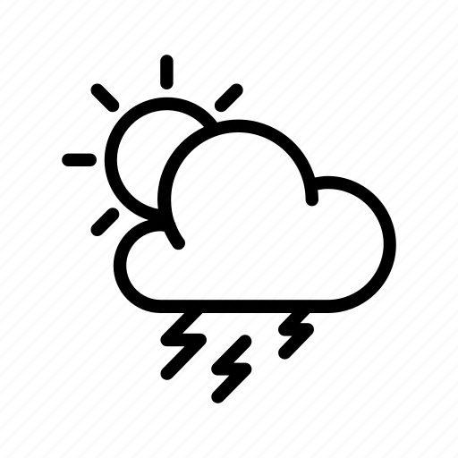 Rain, sun, thunder, weather, widget icon - Download on Iconfinder