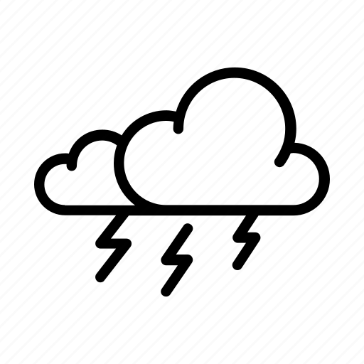 Rain, thunder, weather, widget icon - Download on Iconfinder