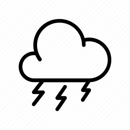 Cloud, rain, thunder, weather, widget icon - Download on Iconfinder