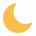 moon, crescent, astronomy, phase, weather, night