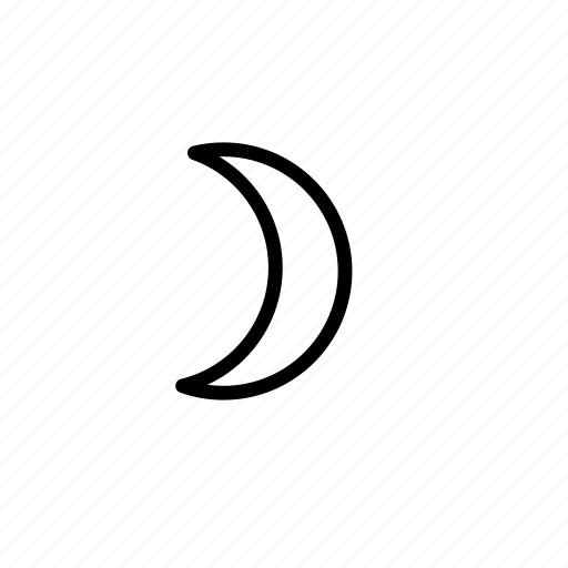 Moon, crescent, night, clean night, clear sky icon - Download on Iconfinder