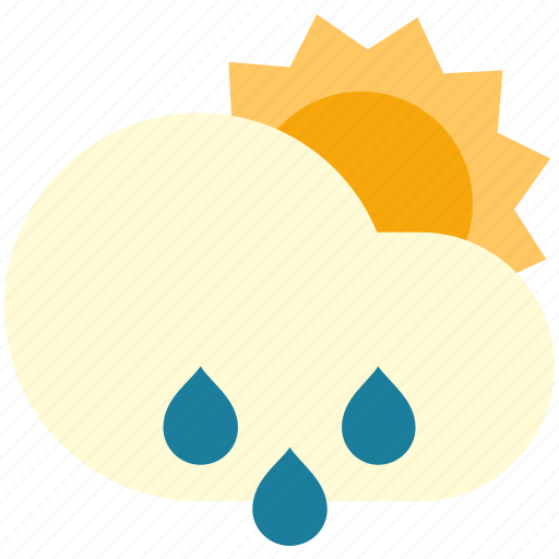 Cloudy, drizzle, dull, rain, raindrops, sunny, forecast icon - Download on Iconfinder