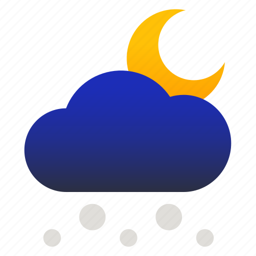 Cloud, moon, night, snowy icon - Download on Iconfinder