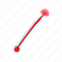 cartoon, extreme, hot, instrument, summer, temperature, thermometer