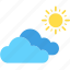 cloud, cloudy, summer, sun, sunny, weather 