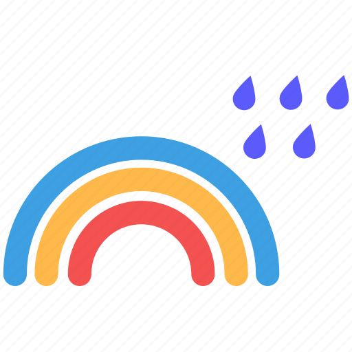 Rain, rainbow, rainy, weather icon - Download on Iconfinder