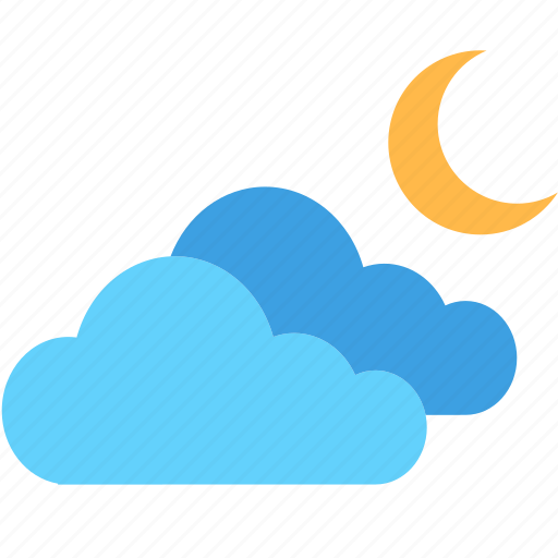 Cloud, cloudy, moon, moonlight, night, weather icon - Download on Iconfinder