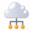cloud, database, network, server, share, storage, weather