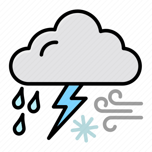 Cloud, rain, snow, thunder, wind icon - Download on Iconfinder