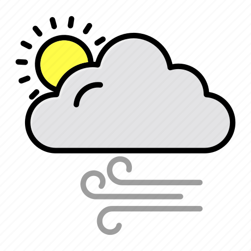 Air, cloud, sun, weather, wind icon - Download on Iconfinder