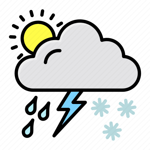 Cloud, rain, snow, sun, thunder icon - Download on Iconfinder