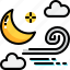 climate, crescent, forecast, moon, night, weather, windy 