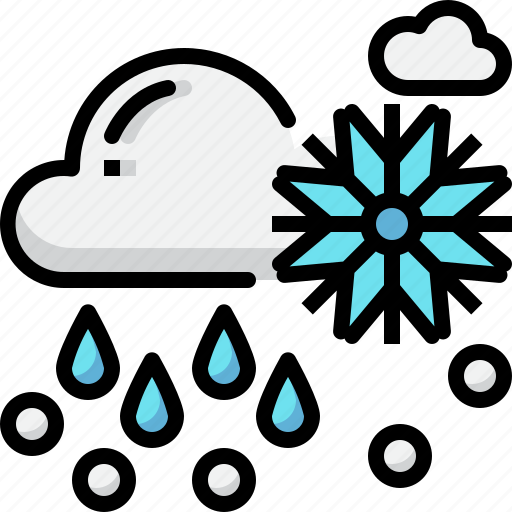 Climate, cloud, forecast, rain, sleet, snow, weather icon - Download on Iconfinder