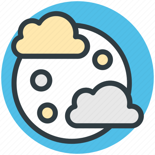 Cloud, forecast, moon, raindrops, weather icon - Download on Iconfinder