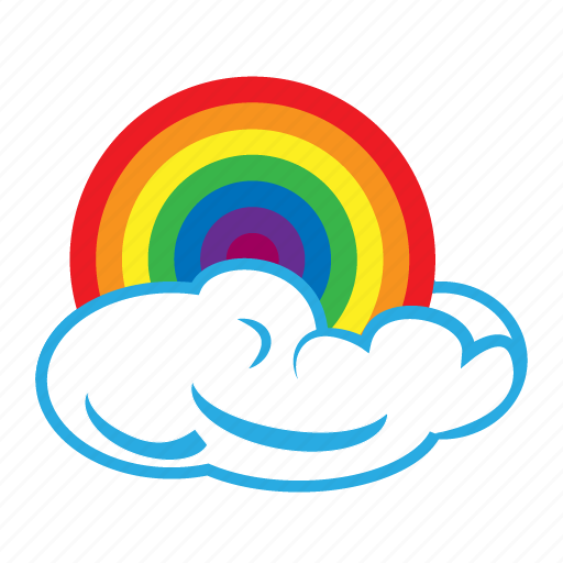 cloud, day, rainbow, weather, data, storage, upload 