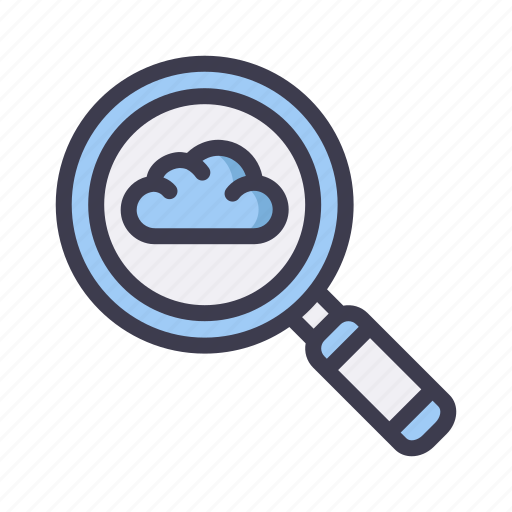 Weather, forecast, climate, magnifying, glass, search, find icon - Download on Iconfinder