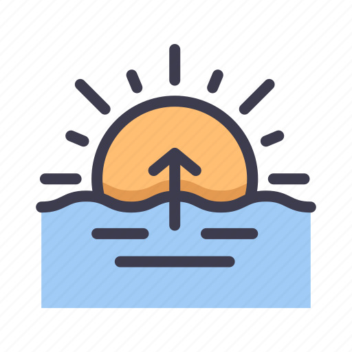 Weather, forecast, climate, sunrise, sun, beach icon - Download on Iconfinder