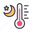 weather, forecast, climate, daytemperature, thermometer, night 