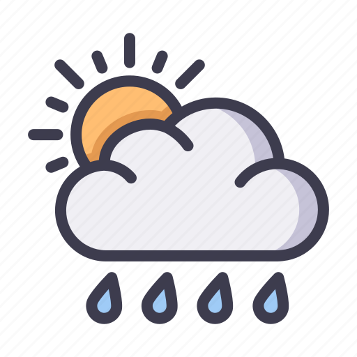 Weather, forecast, climate, sunny, rainy, rain icon - Download on Iconfinder
