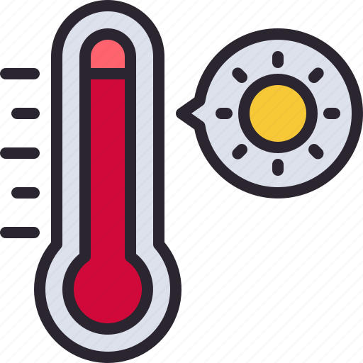 Temperature, sun, thermometer, forecast, sunny icon - Download on Iconfinder