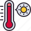 temperature, sun, thermometer, forecast, sunny 