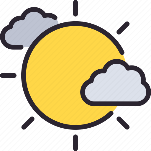 Warm, sun, weather, cloud, forecast icon - Download on Iconfinder