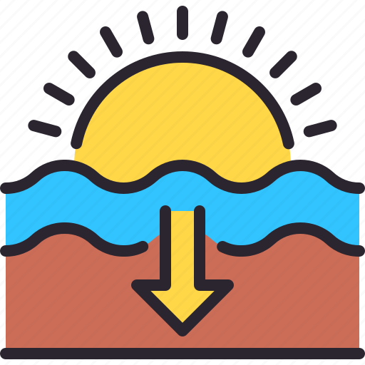 Sunset, weather, landscape, sun, sea icon - Download on Iconfinder