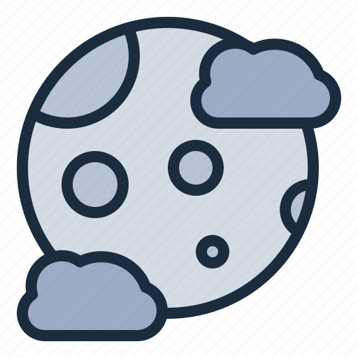 Moon, night, weather, forecast, climate, meteorology, full moon icon - Download on Iconfinder