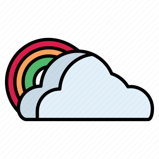 Rainbow, weather, cloud, nature, summer, bright, sky icon - Download on Iconfinder