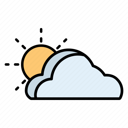 Sun, cloud, weather, nature, cloudy, summer, sky icon - Download on Iconfinder