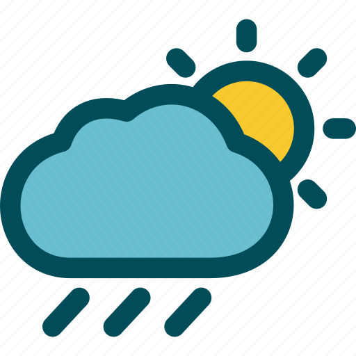 Drizzle, rain, rainfall, rainy, sunny, weather icon - Download on Iconfinder
