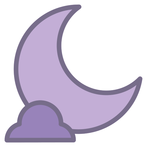 Climate, element, forecast, half, moon, night, weather icon - Free download