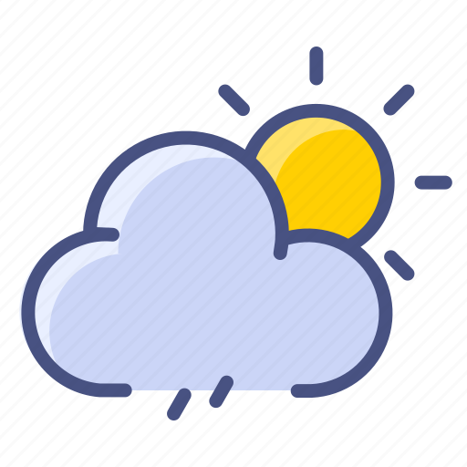 Cloud, slow, rain, sun, weather icon - Download on Iconfinder