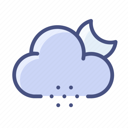 Cloud, snow, night, moon, weather icon - Download on Iconfinder