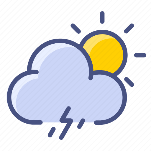 Cloud, storm, rain, sun, weather icon - Download on Iconfinder