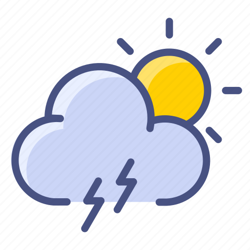 Cloud, storm, sun, weather, forecast icon - Download on Iconfinder