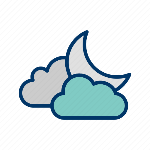 Cloudy, night, cloud and moon icon - Download on Iconfinder