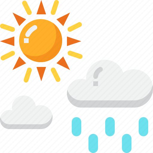 Cloud, drizzle, forecast, rain, sun, sunny, weather icon - Download on Iconfinder