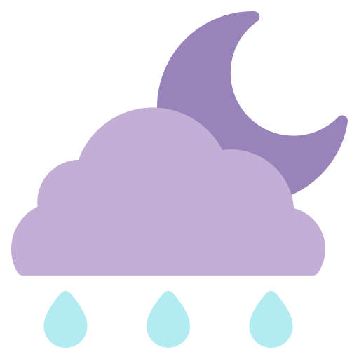 Climate, cloud, element, forecast, night, rainy, weather icon - Free download