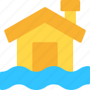 house, home, disaster, flood, inundation, weather
