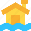 house, home, disaster, flood, inundation, weather 