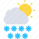 snowflake, cloud, sun, winter, snow 